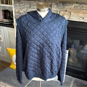 Quilted Navy Women's Hoodie